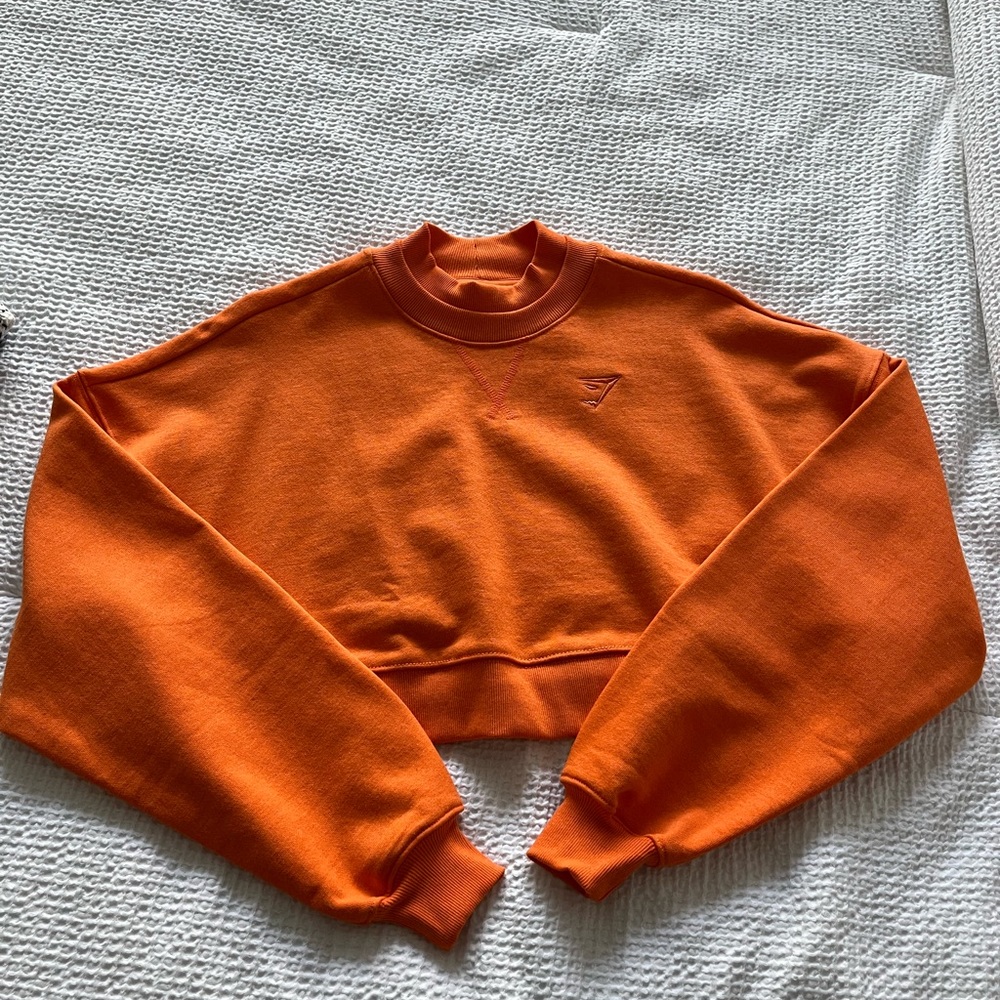 Gymshark Cropped Crew Neck Oversized Sweater Size Small - Like New
